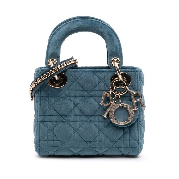 Pre Loved dior Women Blue Satchel - Picture 1 of 8